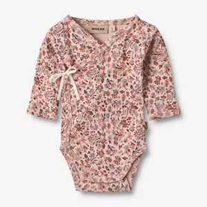 Body Wraparound L/S Chia - pale rose flowers