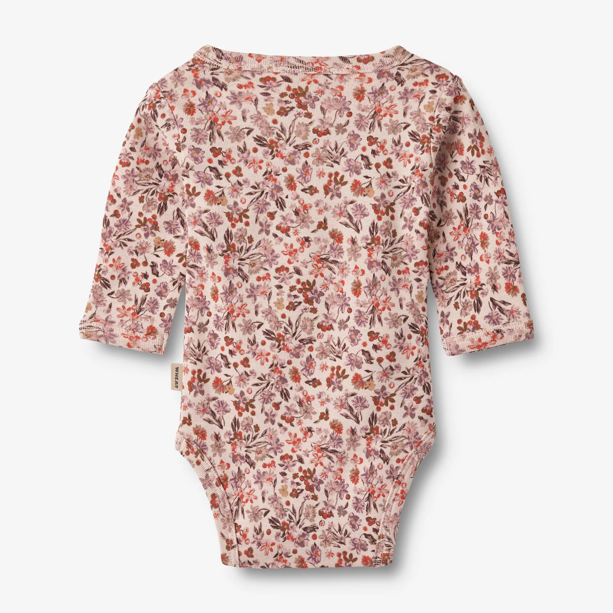 Body Wraparound L/S Chia - pale rose flowers