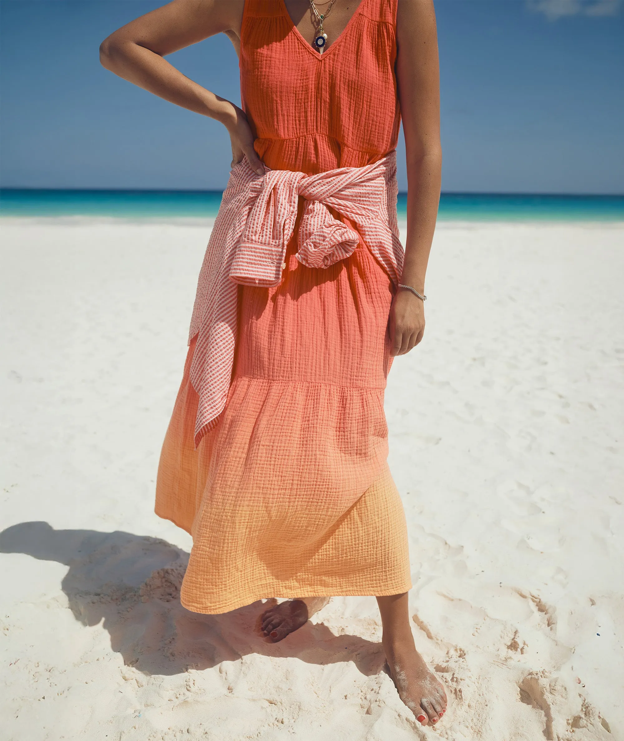Corinne Double Cloth Maxi Dress