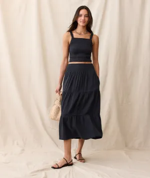 Corinne Double Cloth Maxi Skirt