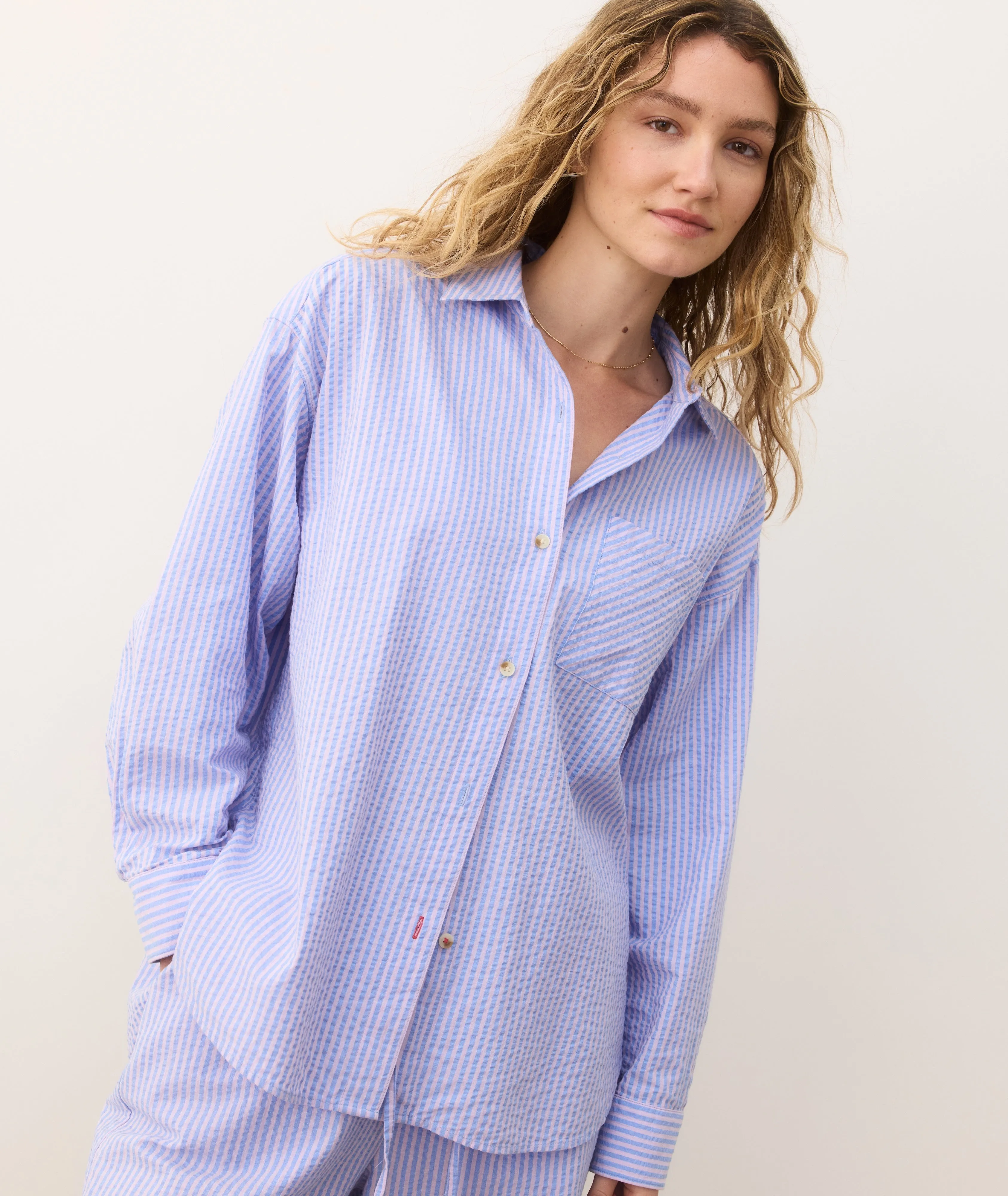 Gracey Oversized Seersucker Shirt
