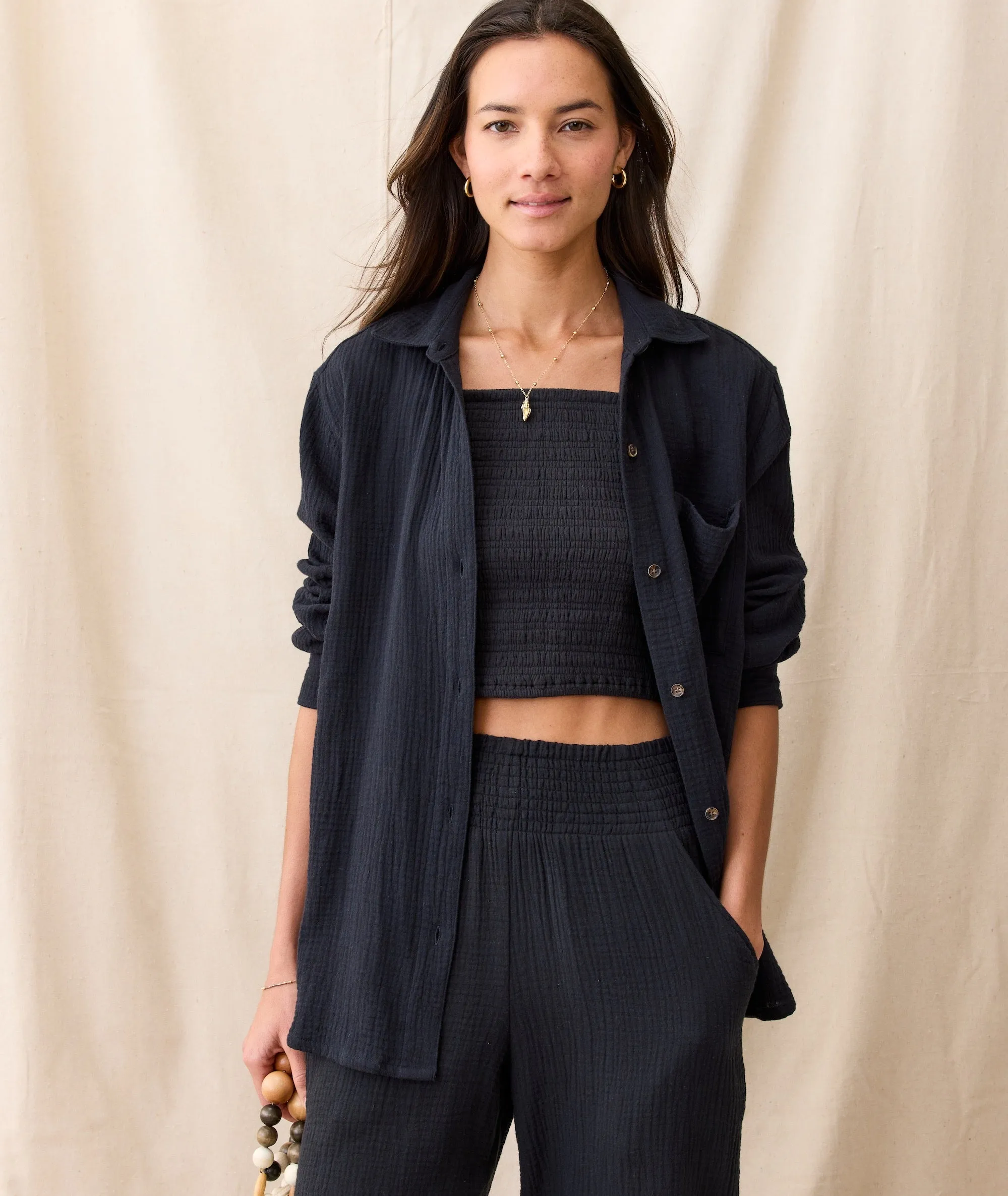 Jane Relaxed Double Cloth Shirt