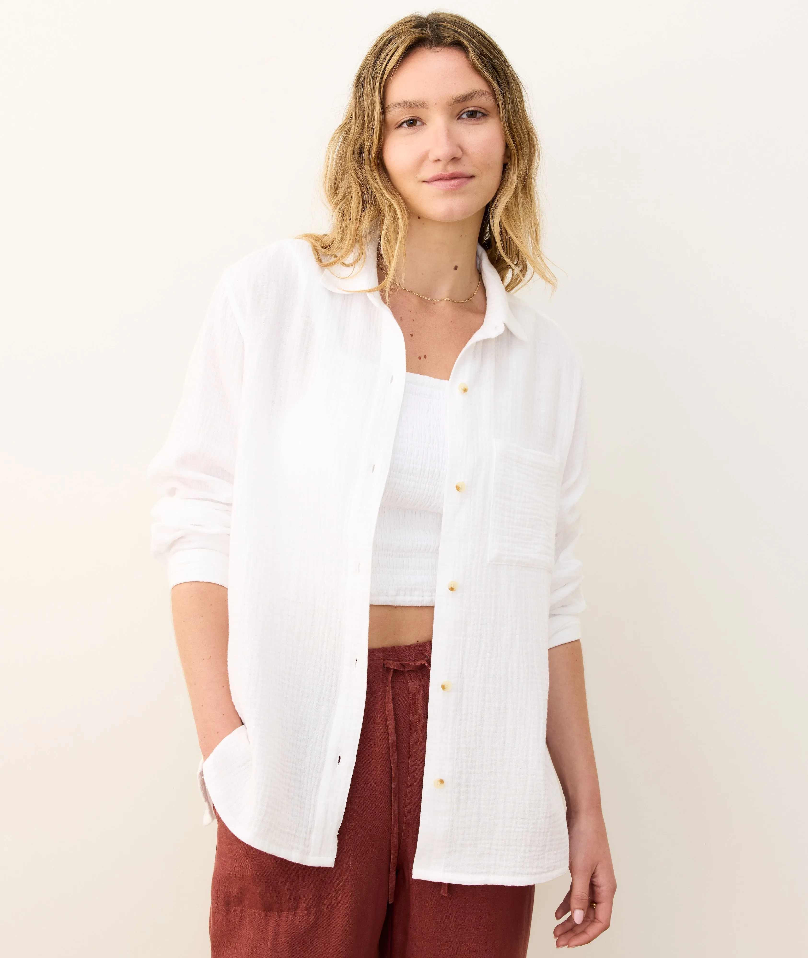 Jane Relaxed Double Cloth Shirt