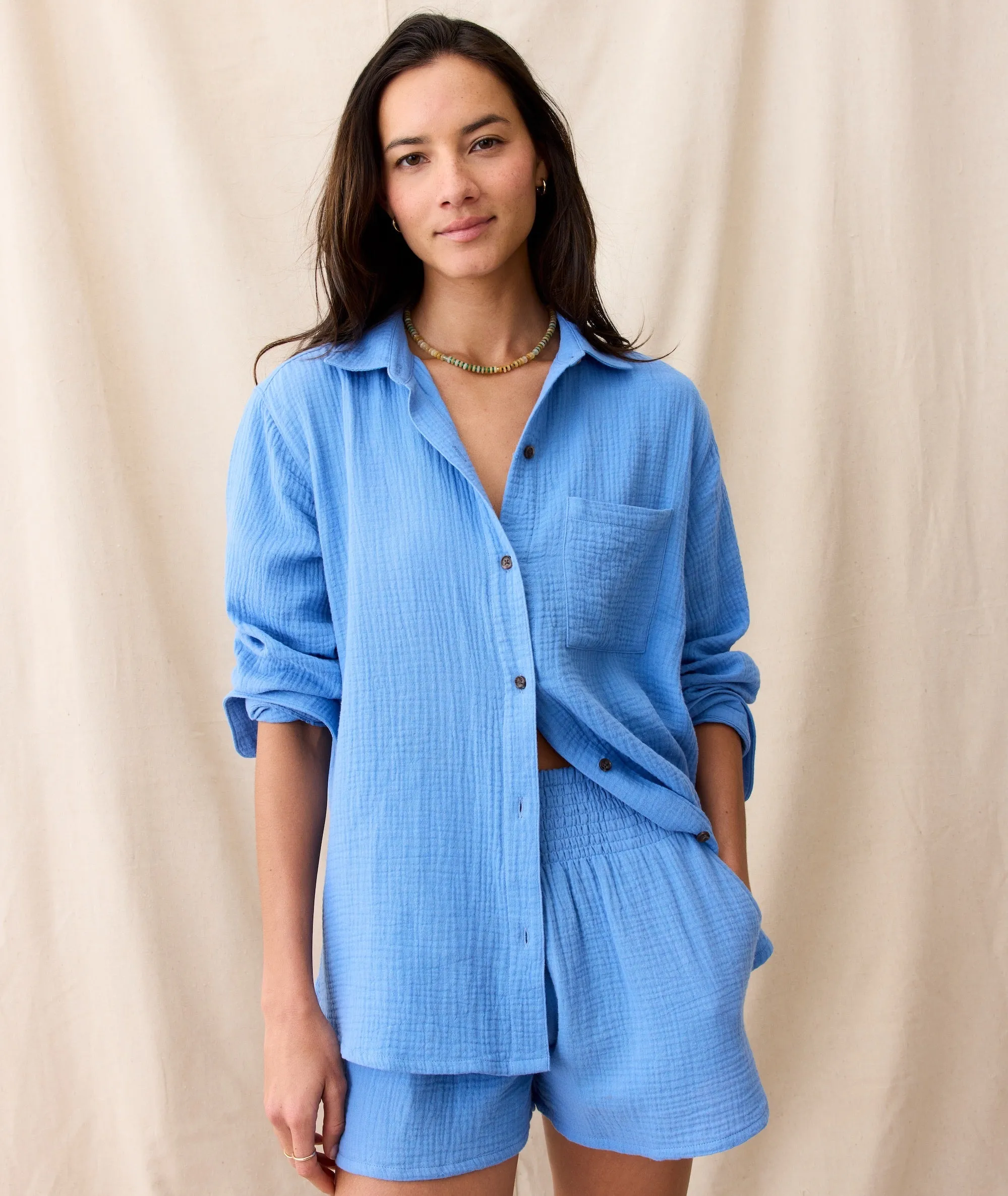 Jane Relaxed Double Cloth Shirt