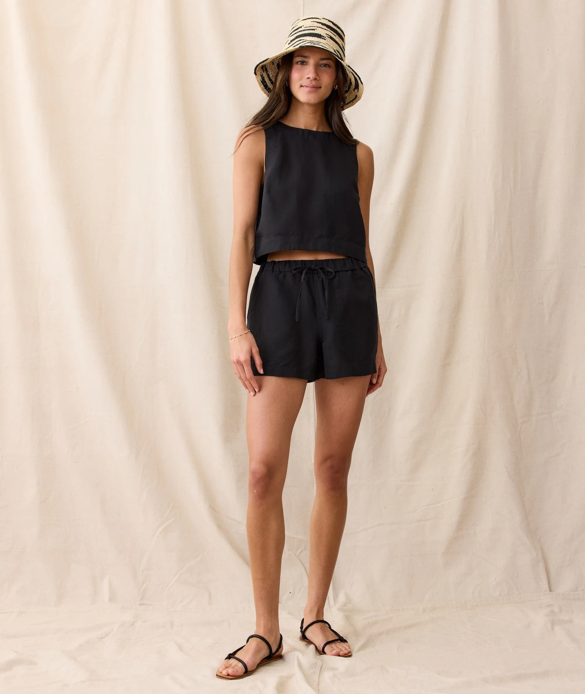 Linen Drawstring Short