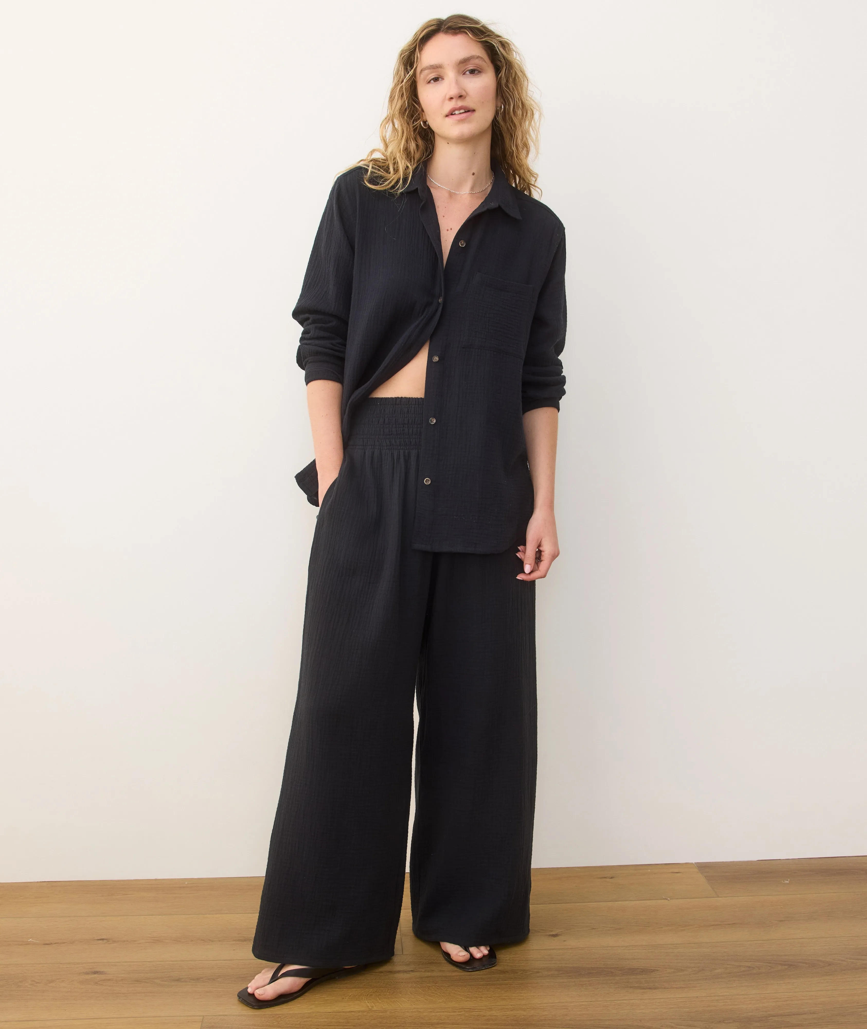 Sophia Double Cloth Palazzo Pant