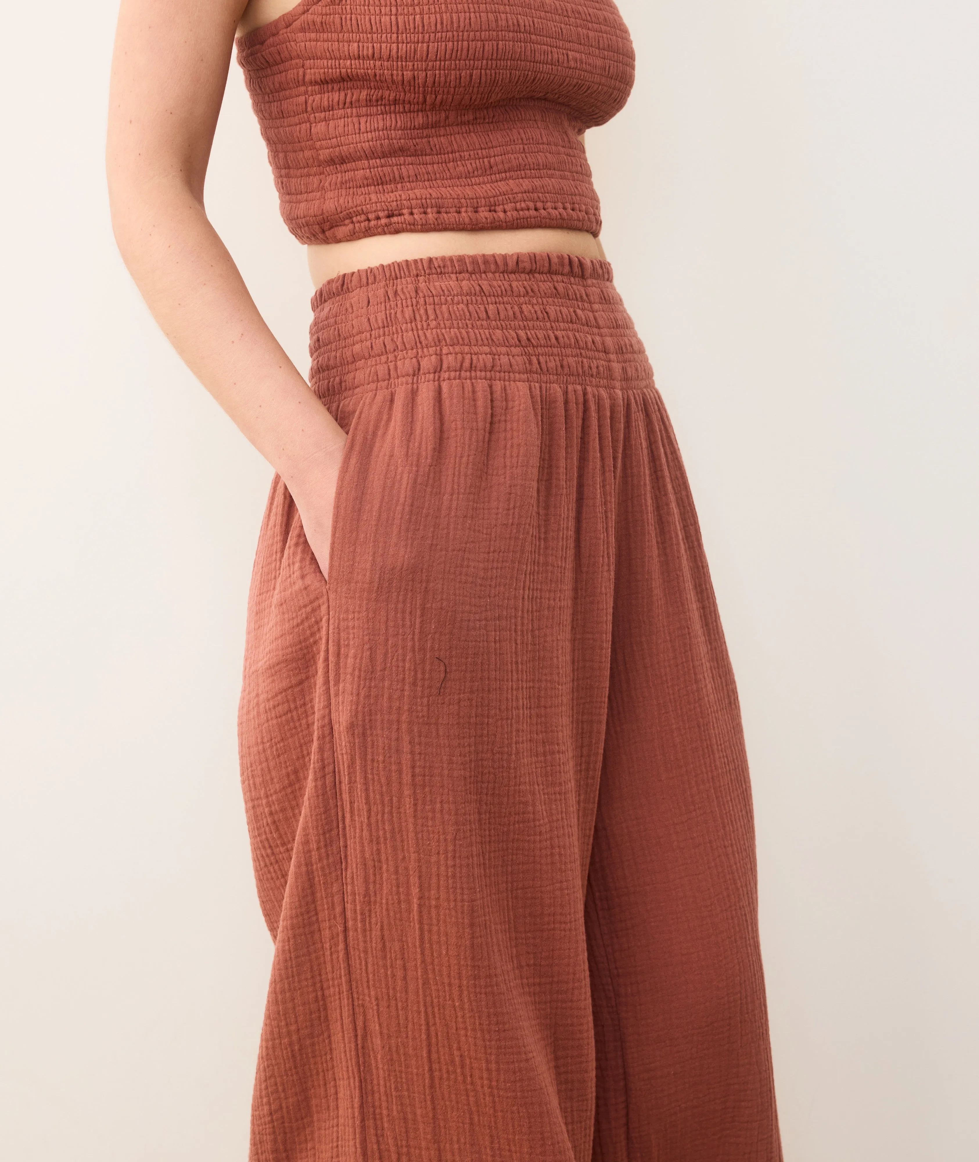 Sophia Double Cloth Palazzo Pant