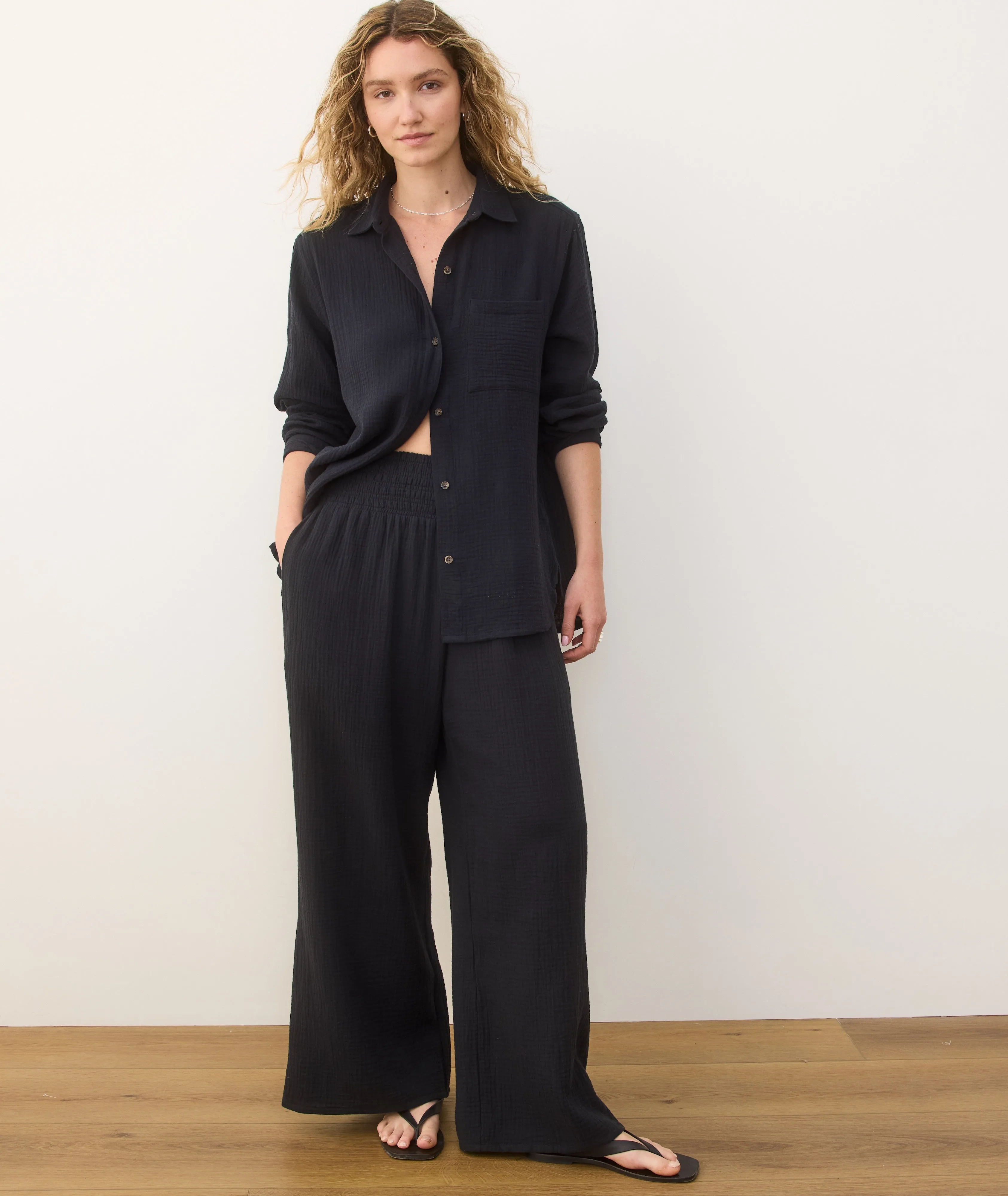 Sophia Double Cloth Palazzo Pant